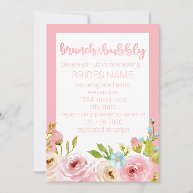 Convite Brunch e Bubble (Frente)