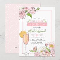 Brunch e Bubble | Chá de fraldas Floral Cor-de-ros