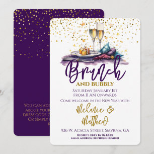 Convite Brunch e Bubble de Ano Novo