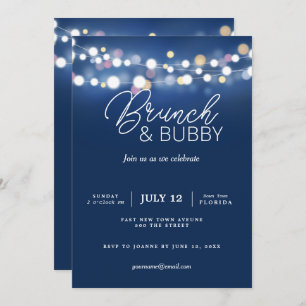 Convite brunch e bumbum natal novo ano cor-de-rosa