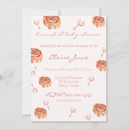 Convite Brunch e Chá de fraldas Girl