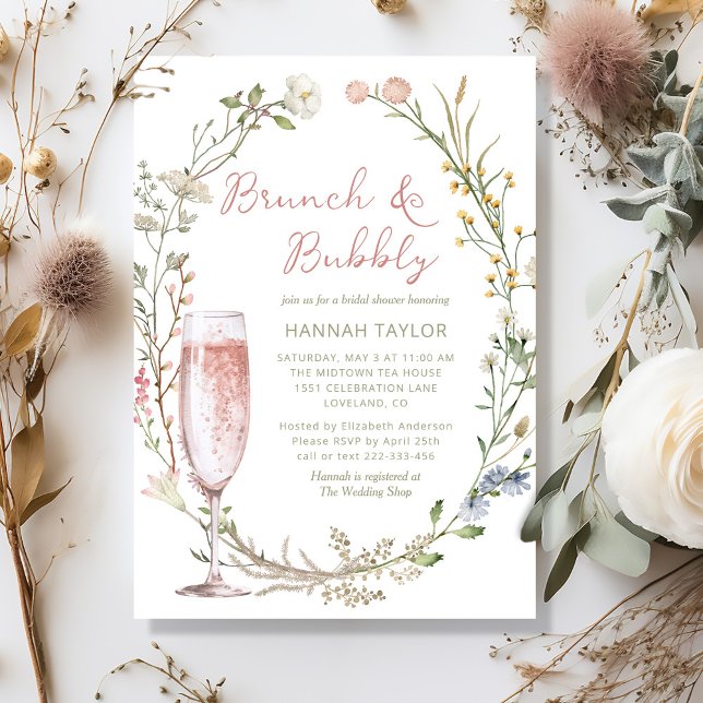 Convite Brunch e Chá de panela (brunch and bubbly bridal shower invitation
)