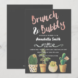 Convite Brunch e Chá de panela chalkboard bubble
