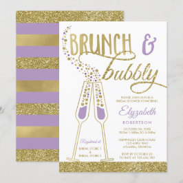 Convite Brunch e Chá de panela de Bubble convidam, Faux Do