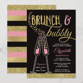 Convite Brunch e Chá de panela de Bubble convidam, Faux Do