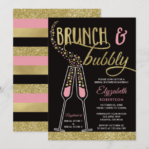 Convite Brunch e Chá de panela de Bubble convidam, Faux Do