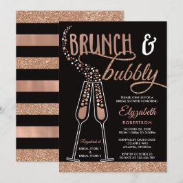Convite Brunch e Chá de panela de Bubble convidam, Faux Do