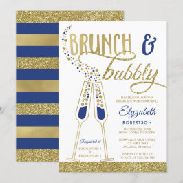 Convite Brunch e Chá de panela de Bubble convidam, Faux Do