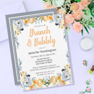 Convite Brunch e Chá de panela de espuma