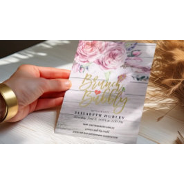 Convite Brunch e Madeira Floral Chá de panela