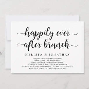 Convite Brunch Feliz para Sempre, Casamento às Escuras