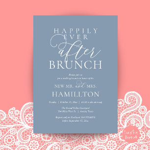 Convite Brunch Feliz para Sempre Pós-Casamento Moderno