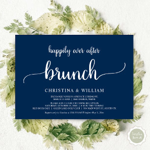 Convite Brunch Felizes para Sempre, Casamento às Pressas, 