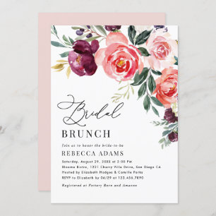 Convite Brunch Floral Bridal Elegante