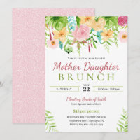 Brunch Floral de Mãe e Filha na Igreja na Primaver