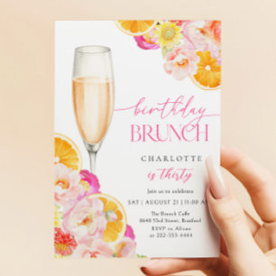 Convite Brunch Floral e Brunch de Borracha