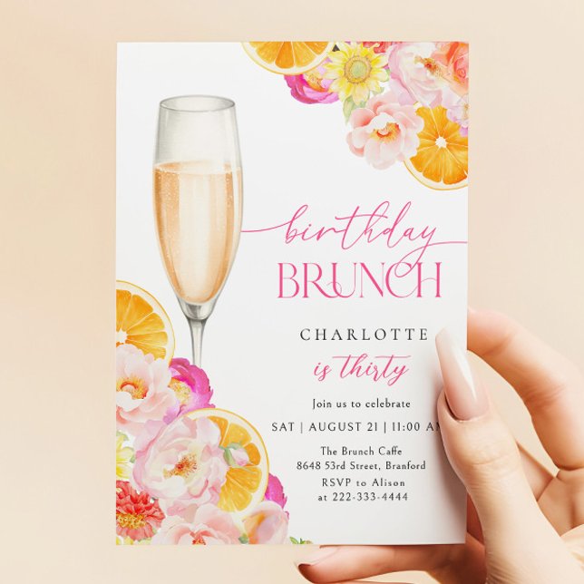 Convite Brunch Floral e Brunch de Borracha (Criador carregado)