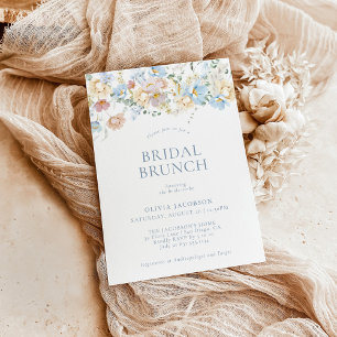 Convite Brunch Floral Moderno Chá de panela Boho