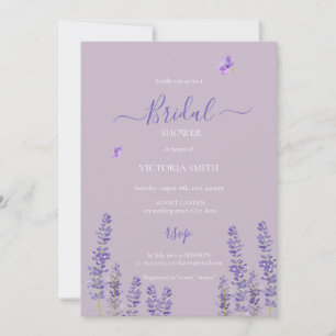 Convite Brunch floral roxo com Chá de panela