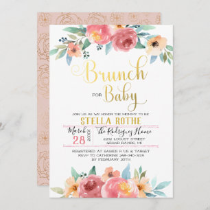 Convite Brunch for Baby - Spring Flowers