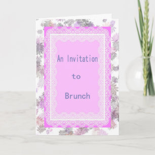 Convite Brunch Invitation, Lavanda e renda