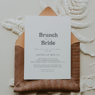 Convite Brunch Minimalista Elegante com o Chuveiro da Noiv