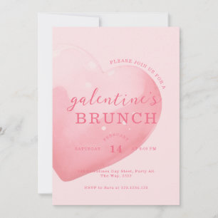 Convite Brunch Moderno do Dia das Galentinas com Coração G