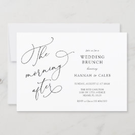 Convite Brunch para Casamento de Caligrafia Modern
