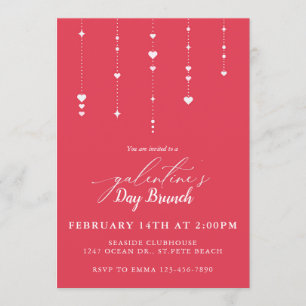 Convite Brunch para Festa de Galentine