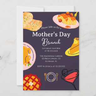 Convite Brunch Personalizado do Dia das Mães tema de com