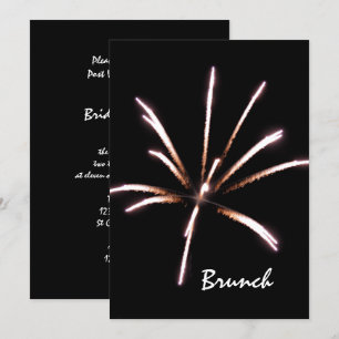 Convite Brunch Pós-Casamento Fogos de Artifício no Verão N