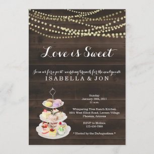 Convite Brunch Pós-Casamento na Manhã Seguinte O Amor é Do