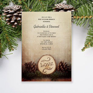 Convite Brunch Pós-Casamento no Bosque de Pinheiros Rústic