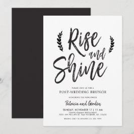 Convite Brunch pós-casamento Rise and Shine