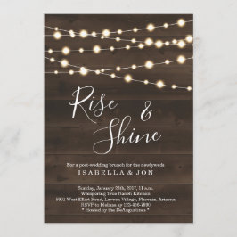Convite Brunch Pós-Casamento Rústico na Manhã Seguinte