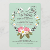 Convite Brunch Posto primavera Wreath