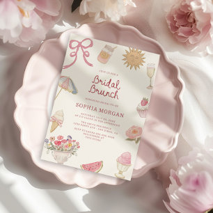 Convite Brunch Preppy Pastel Bridal