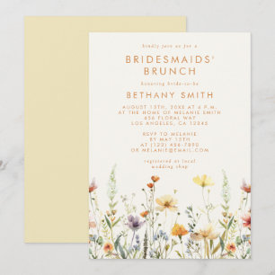 Convite Brunch Rustic Wildflower Bridesman