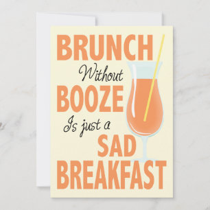Convite Brunch sem Booze Brunch
