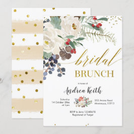 Convite Brunei Floral de Natal de inverno