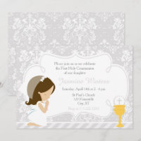 Brunette Girl First Community Damask