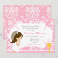 Brunette Girl First Community Damask