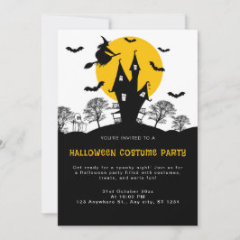 Convite Bruxa Assombrada Casa Laranja e Festa Negra do Hal