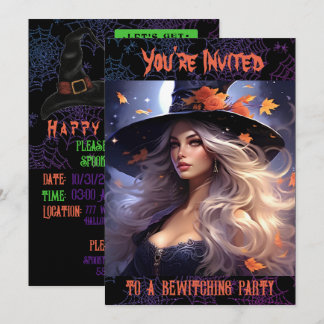 Convite Bruxa do Halloween