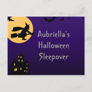 Convite "Bruxa em vôo na meia-noite" - (Slee personalizad