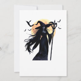 Convite Bruxa Mística sob uma Lua Cheia