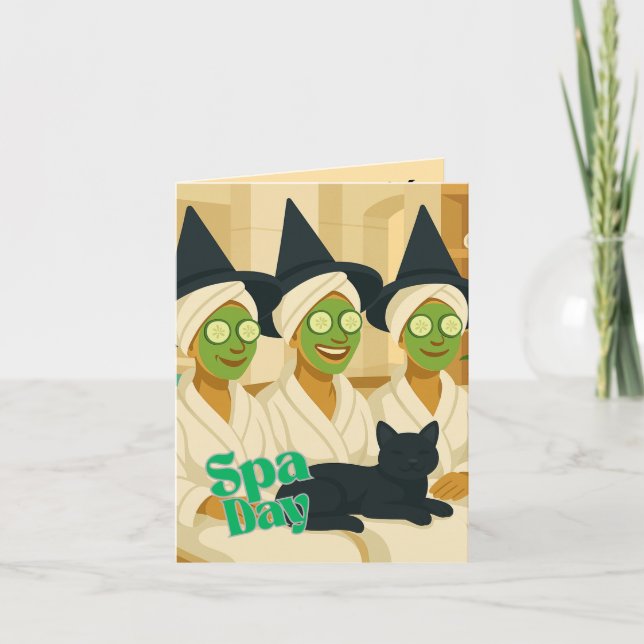 Convite Bruxa Spa Day Engraçado Humor (Frente)