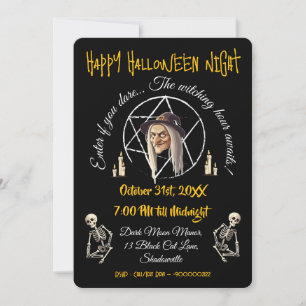 Convite 🧙 ‍ ♀️ Bruxa Spooky Convidam 🎃 👻