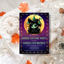 Bruxa Verde Divertida Aniversário de Halloween