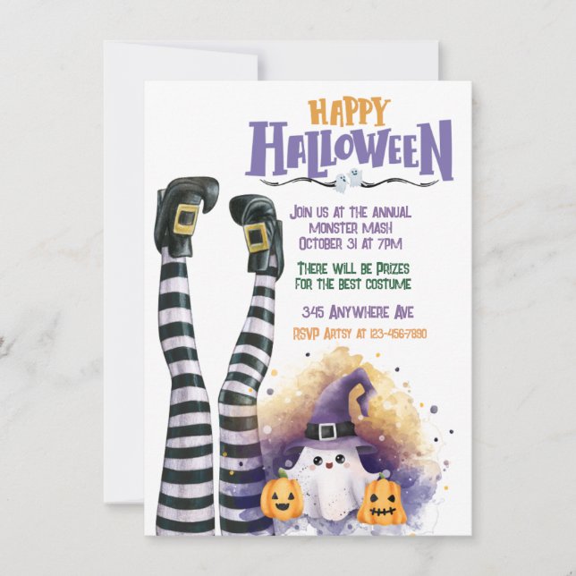 Convite Bruxas Brew (Frente)